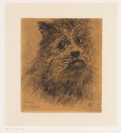 Porträtstudie des Hundes Jimmy von Carel Nicolaas Storm van 