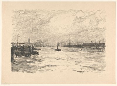 Schlepper im Hafen von Hamburg von Carel Nicolaas Storm van 