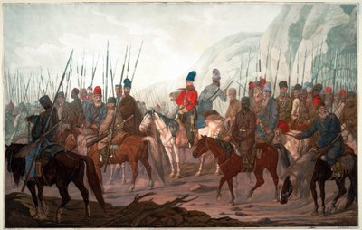Marsch der Ural-Kosaken durch Böhmen von Carl Adolph Heinrich Hess