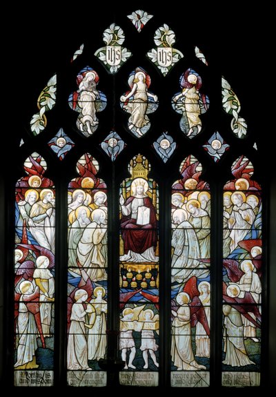 Latchford, Christchurch, Shrigley & Hunt, Carl Almquist, Christus in Herrlichkeit, angebetet von Engeln von Carl Almquist