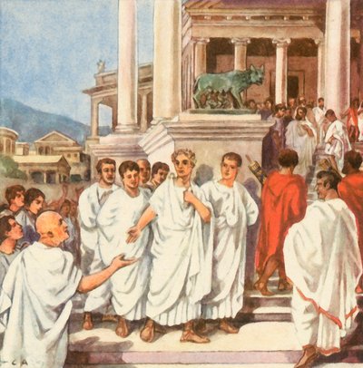 Caesar auf dem Weg zum Kapitol von Carl Arriens