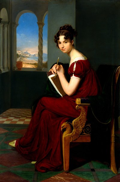 Junge Dame mit Zeichenutensilien, 1816 von Carl Christian Vogel von Vogelstein