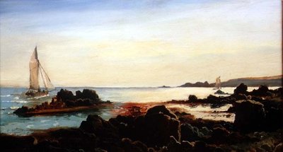 Küstenlandschaft mit Segelbooten von Carl Frederik Sorensen