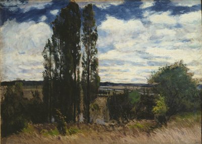 Seine. Landschaft mit Pappeln von Carl Fredrik Hill