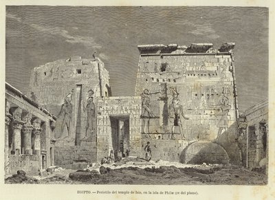 Ägypten - Kolonnade des Tempels der Isis auf der Insel Philae von Carl Friedrich Heinrich Werner
