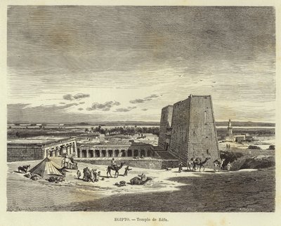 Ägypten - Tempel von Edfu von Carl Friedrich Heinrich Werner