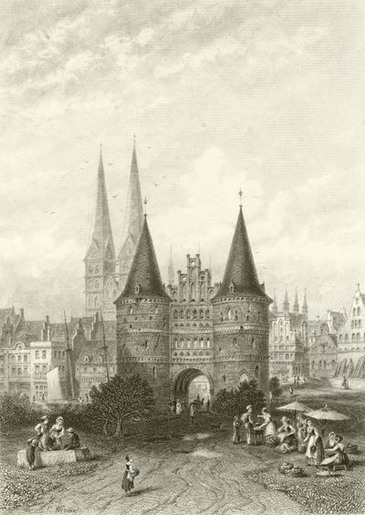Das Holstentor, Lübeck von Carl Friedrich Heinrich Werner
