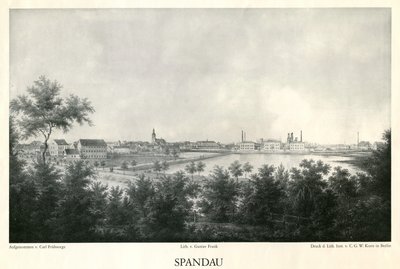 Stadtansicht Spandau um 1860 von Carl Frühsorge