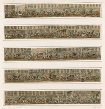 Die Parade des Lord Mayor, um 1824 von Carl Georg Adolph Hasenpflug