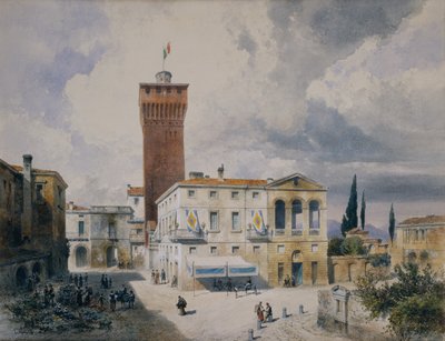 Marktplatz in Piacenza von Carl Georg Anton Graeb