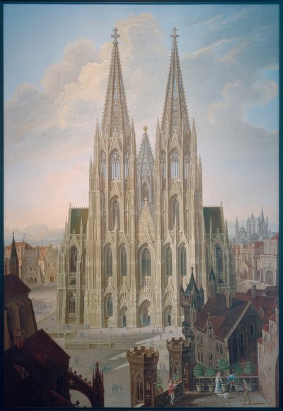 Westfassade des Kölner Doms von Carl Georg Enslen
