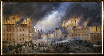 MÄRZREVOLUTION: Schlacht an der Sternbarrikade in der Jägerzelle am 28. Oktober von Carl Goebel