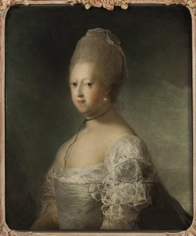 Porträt von Caroline Mathilde von Großbritannien, Königin von Dänemark von Carl Gustaf Pilo