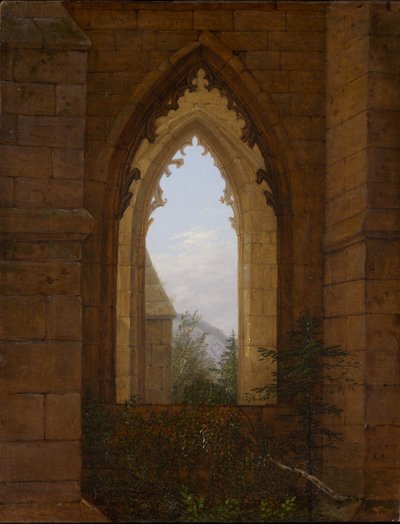 Gotisches Fenster in der Ruine des Klosters Oybin von Carl Gustav Carus