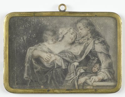 Eine junge Frau lenkt einen Krieger ab, während eines ihrer Kinder ihn beraubt von Carl Gustav Klingstedt (attributed to)