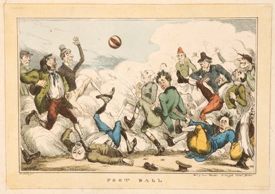 Fußball auf den Straßen von London, 1820 von Carl H. Heath