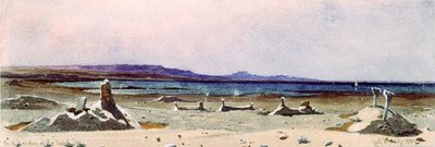 Gräber in der Wüste von Mekka-Pilgern, nahe dem Roten Meer von Carl Haag