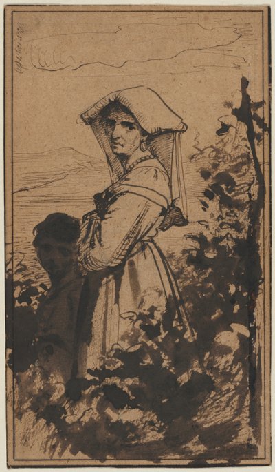 Stehende Frau und Kind, 2. Hälfte des 19. Jahrhunderts von Carl Heinrich Bloch