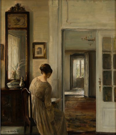 Lesen. Die Frau des Malers von Carl Holsoe