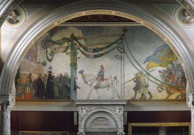 Der Einzug von König Gustav Vasa von Schweden in Stockholm im Jahr 1523, 1908 von Carl Larsson