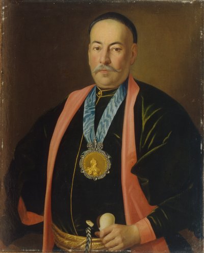 Porträt von Stepan Danilovich Yefremov, Ataman des Don-Kosaken-Heeres von Carl Ludwig Johann Christineck