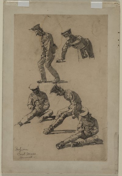 Fünf Studien eines Soldaten von Carl Marr