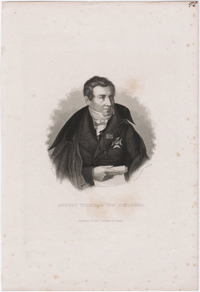 August Wilhelm von Schlegel 1767-1845 von Carl Mayer