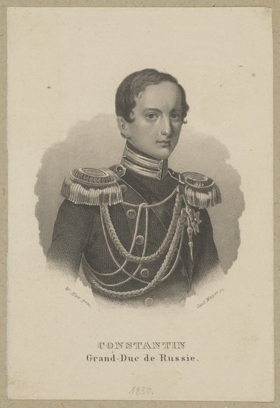 Konstanty Mikołajewicz Romanow (1827 Petersburg - 1892 Pawłowsk) – Großfürst von Russland, General und Statthalter des Königreichs Polen, Präsident des Staatsrats des Kongresskönigreichs, Admiral der Flotte von Carl Mayer
