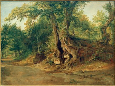 Hain bei Ariccia mit Steineichen von Carl Morgenstern