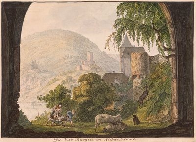 Die vier Burgen von Neckarsteinach von Carl Philipp Fohr