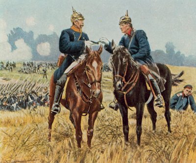 Bismarck und Moltke bei Königgrätz, 3. Juli 1866 von Carl Rochling