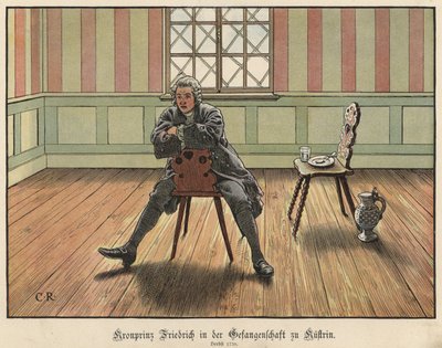 Kronprinz Friedrich von Preußen in Küstrin inhaftiert, 1730 von Carl Röchling
