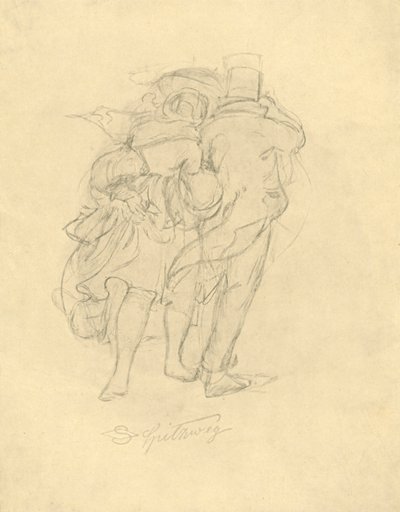 Bei Sturm und Regen, Mitte bis Ende des 19. Jahrhunderts, ca. 1924 von Carl Spitzweg