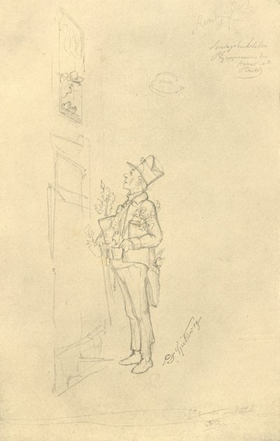 Der Gratulant, Mitte-Ende 19. Jahrhundert, ca. 1924 von Carl Spitzweg