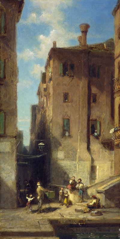 Straße in Venedig von Carl Spitzweg
