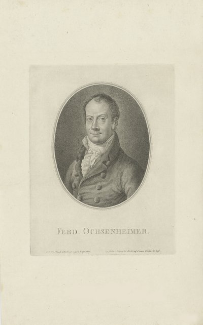 Porträt von Ferdinand Ochsenheimer 1767-1822, 1807 von Carl Traugott Riedel