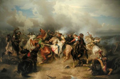 Gustav II. Adolfs Tod in der Schlacht bei Lützen von Carl Wahlbom