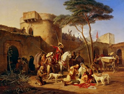 Spanische Guerillas in einem Fort von Carl Wilhelm Freiherr von Heideck