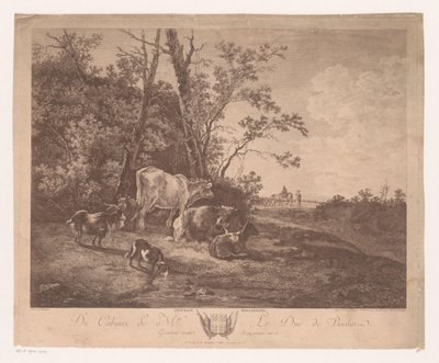 Landschaft mit Vieh von Carl Wilhelm Weisbrod