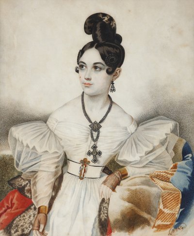 Apollonia Apollinaria Mikhailovna Vielgorskaya 1818-1887, 1830er Jahre von Carl von Hampeln
