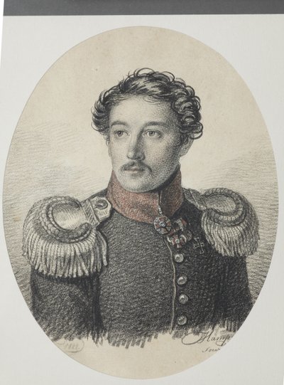 Porträt von Nikolay Vasilyevich Khvostov 1793-1837, 1822 von Carl von Hampeln