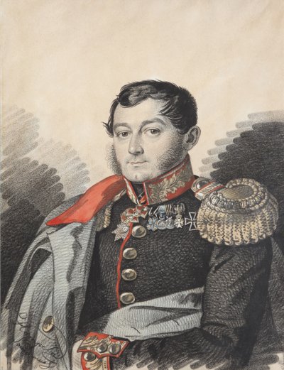 Porträt von Pyotr Nikolaevich Yermolov 1787-1844, 1820er Jahre von Carl von Hampeln