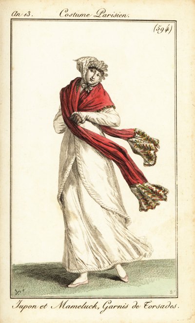 Frau im Unterrock und Mamluken-Überkleid, Paris von Carle (after) Vernet