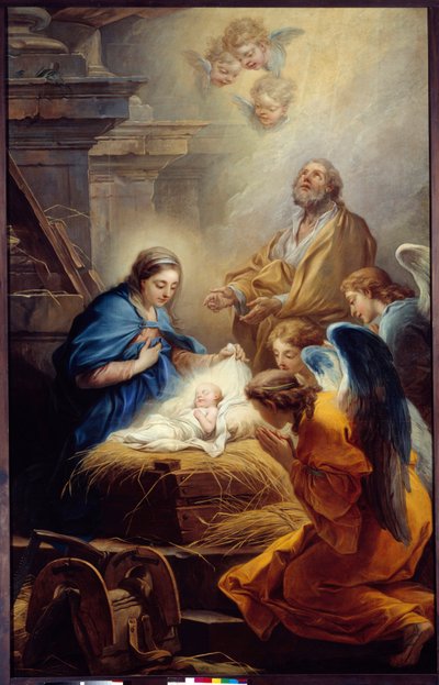 Die Anbetung der Engel. Gemälde von Carle van Loo (1705-1765) von Carle van Loo