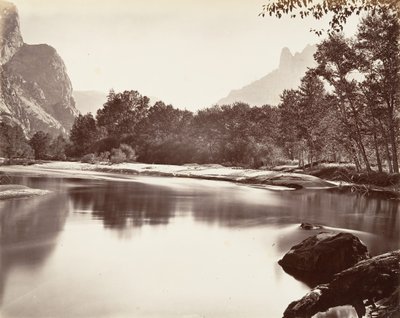 Blick ins Yosemite-Tal, ca. 1872, gedruckt ca. 1876 von Carleton Emmons Watkins