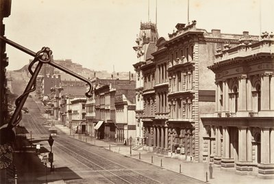 Nordseite der California Street, 1864, gedruckt ca. 1876 von Carleton Emmons Watkins