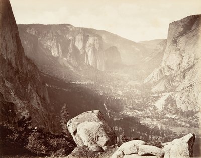 Yosemite-Tal von Union Point von Carleton Emmons Watkins