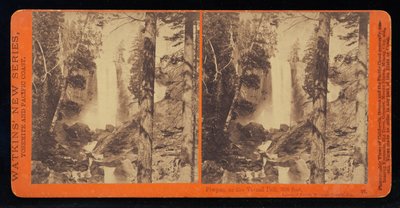 Piwyac oder der Vernal Fall bei Niedrigwasser, 300 Fuß, Yosemite Valley, Mariposa County, Kalifornien von Carleton Watkins