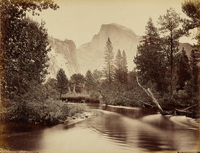 Der Half Dome, 4.953 Fuß, Yosemite, Kalifornien von Carleton Watkins