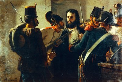 Ugo Bassi im Gefängnis von Comacchio von Carlo Ademollo